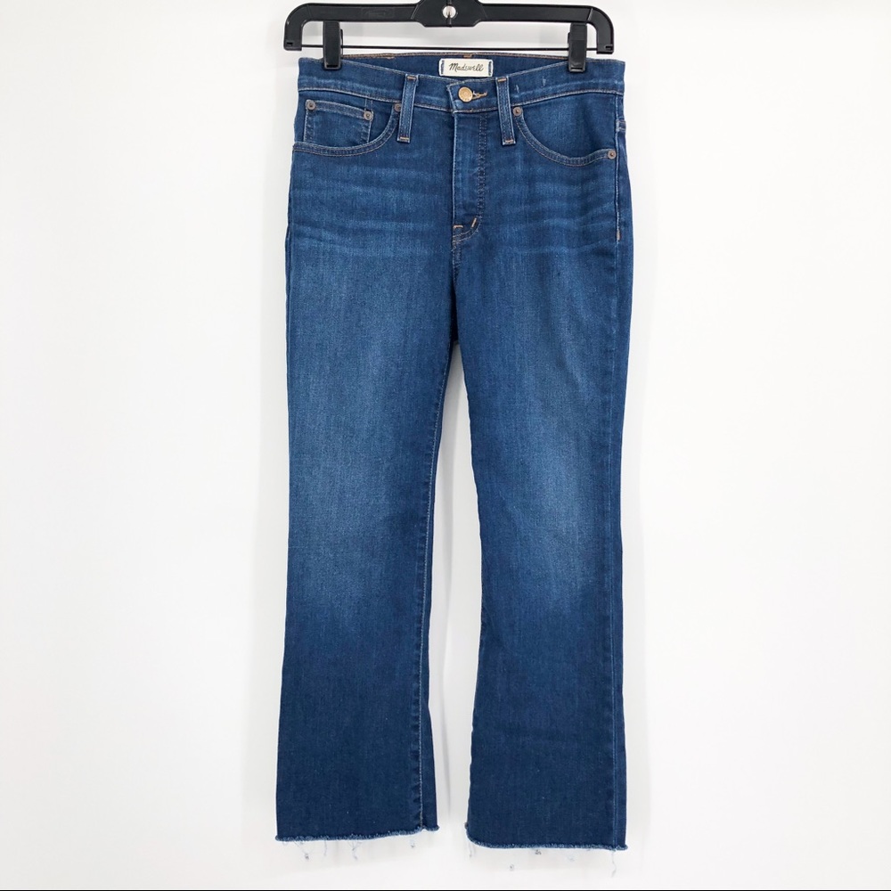 Madewell Cali Demi Boot Blue Ankle Crop Blue Jeans